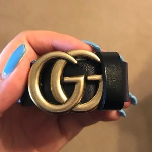 FAKE GUCCI GOLD DOUBLE G BELT